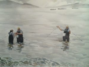 Pia, Rocque Romolo & Serafino 22"x 30" Watercolor