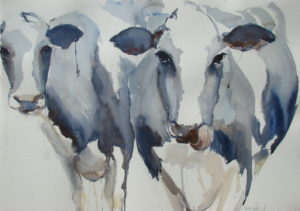Even Cow Girls Get the Blues 22" x 30" Watercolor