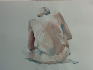 A Cloud Passes & the Mtn  Sits - SOLD
 15" x 22" Watercolor
