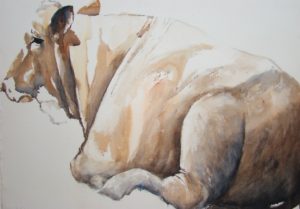 Moses 38" x 50" Watercolor Sold sold